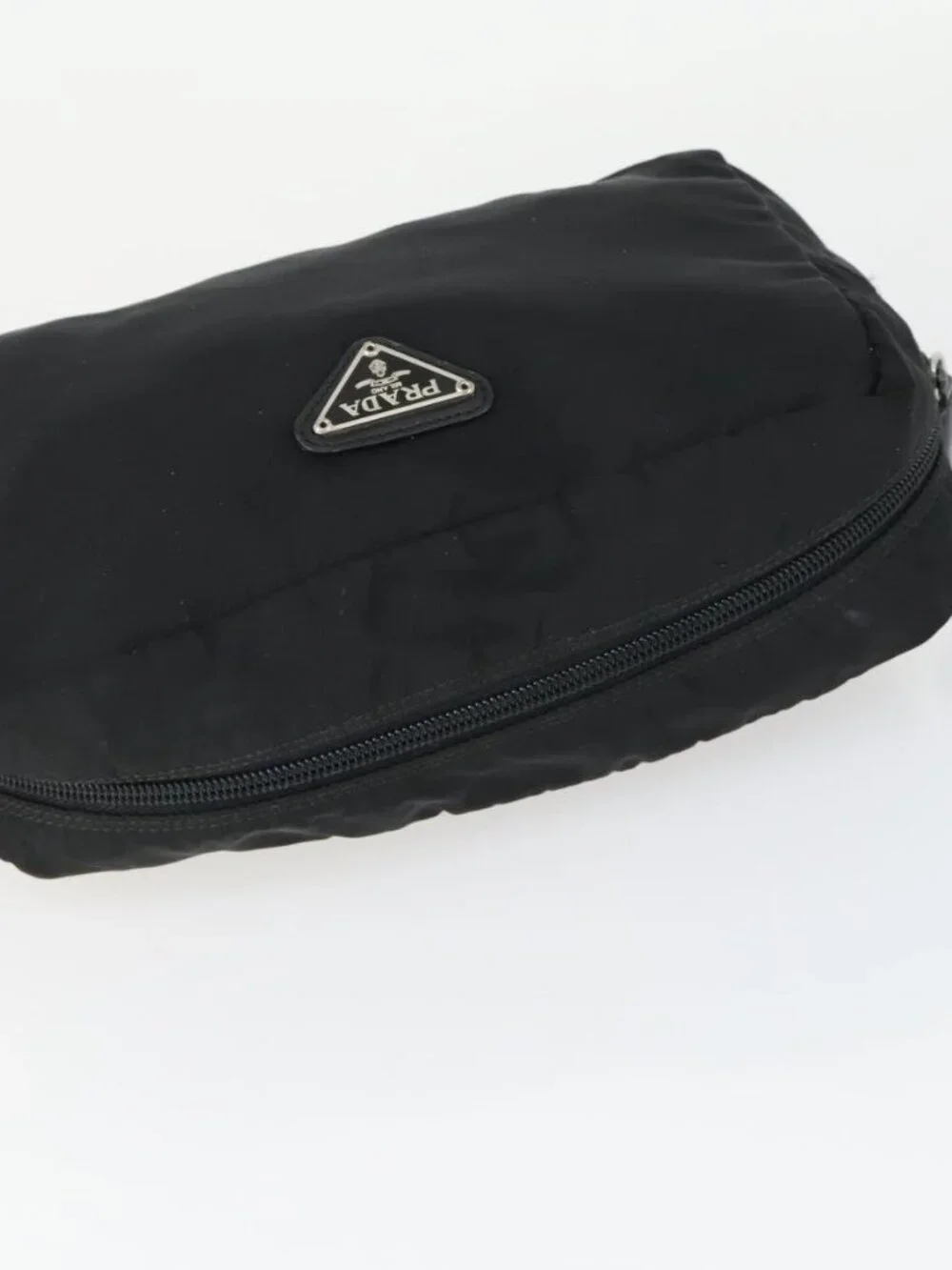 PRADA Sports Pouch Nylon 6 Set Brown Black Light blue Auth 165132